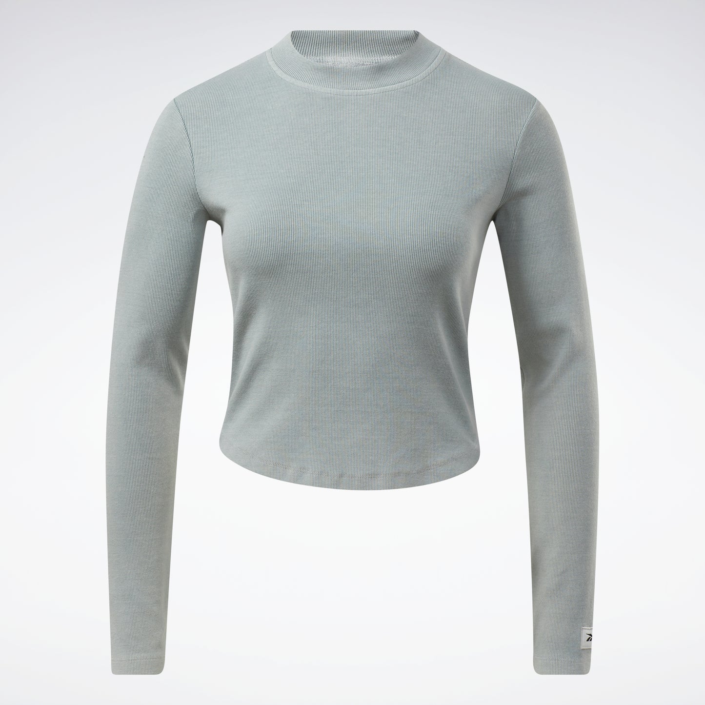 Reebok Apparel Women Classics Natural Dye Ribbed Long Sleeve Wrap Long Sleeve Top Pugry3