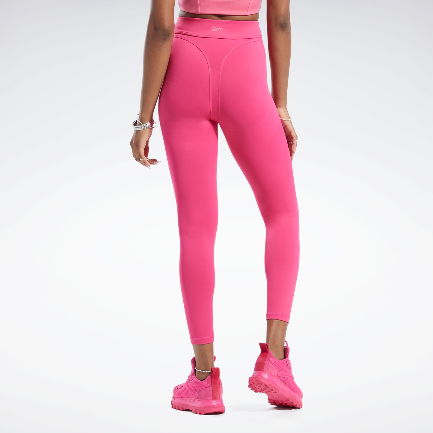 Reebok Apparel Women Cardi B High-Rise Leggings Pnkfus