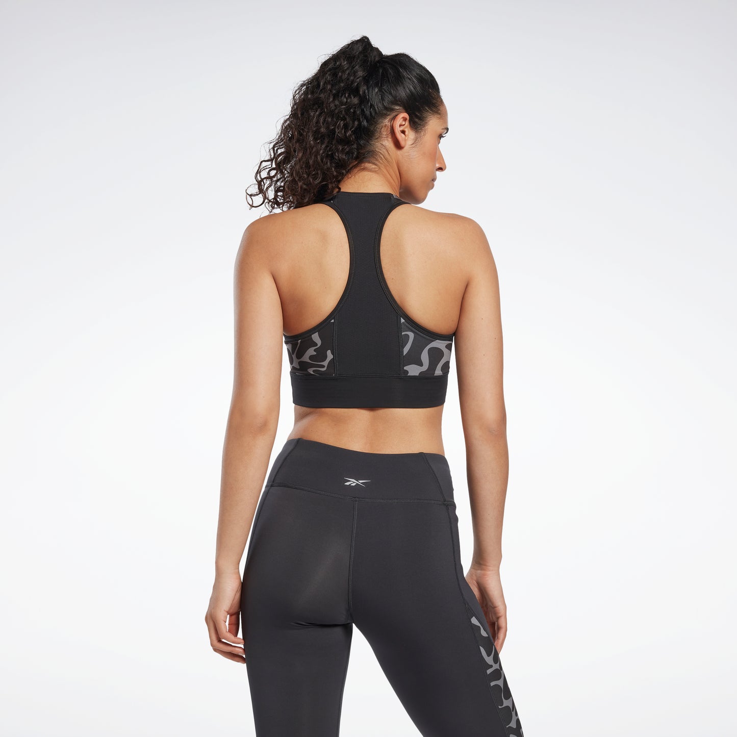 Reebok Apparel Women Running Printed Sports Bra Black