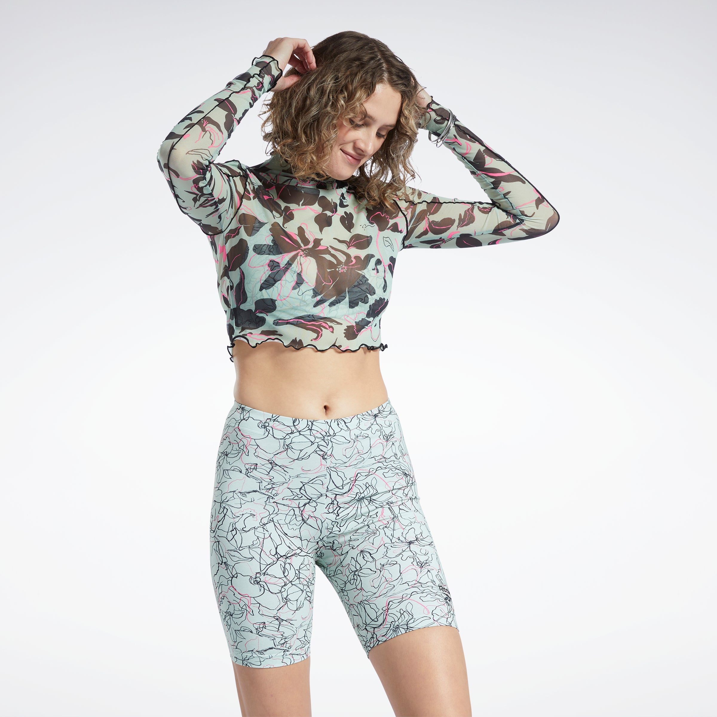 Reebok Apparel Women Classics Flourishing Floral Print Mesh Long