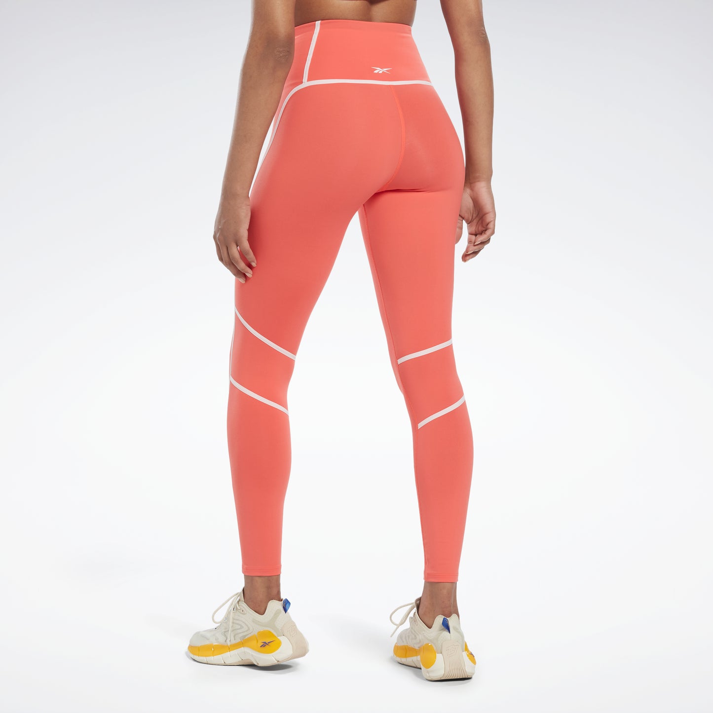 Reebok Apparel Women Lux Leggings à taille haute et à bloc de couleurs Smorfl