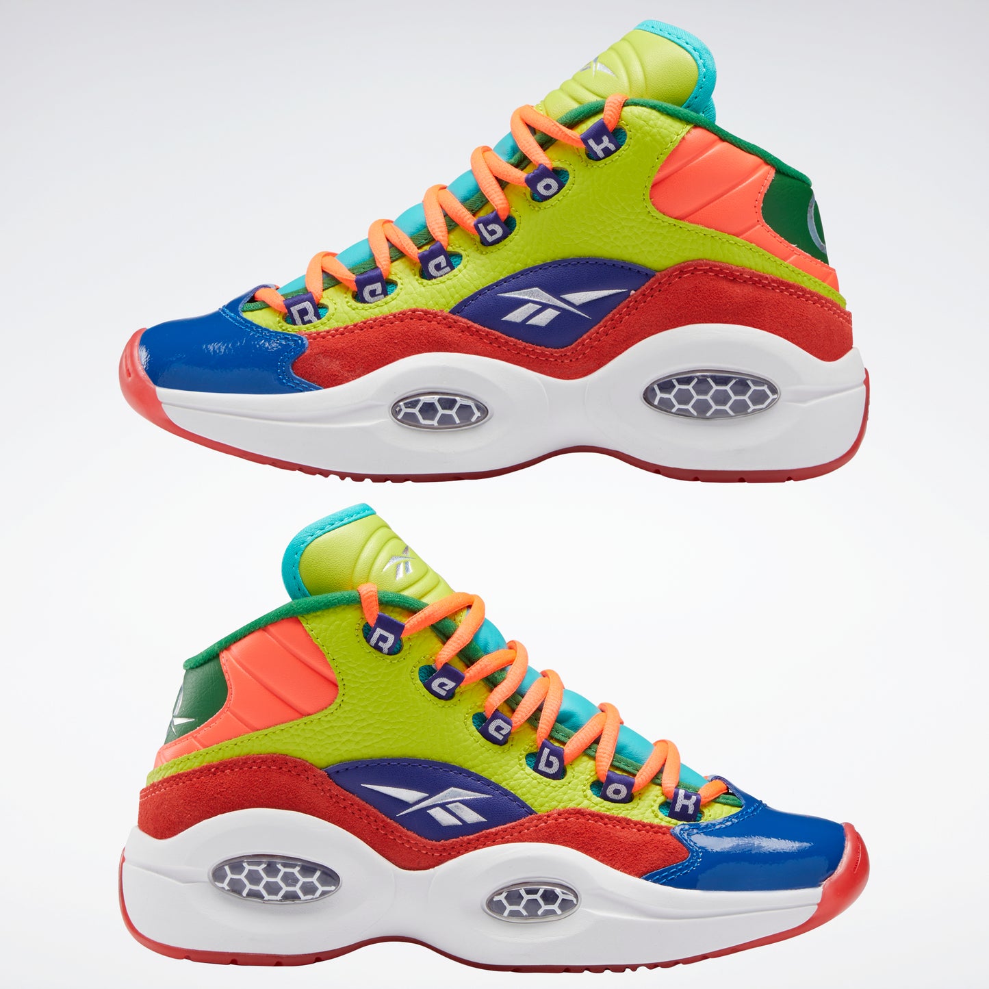 Reebok Footwear Kids Question Mid Shoes Junior Orgfla/Aciyel/Bolprp