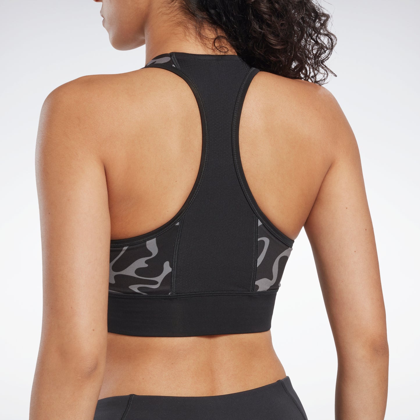 Reebok Apparel Women Running Printed Sports Bra Black