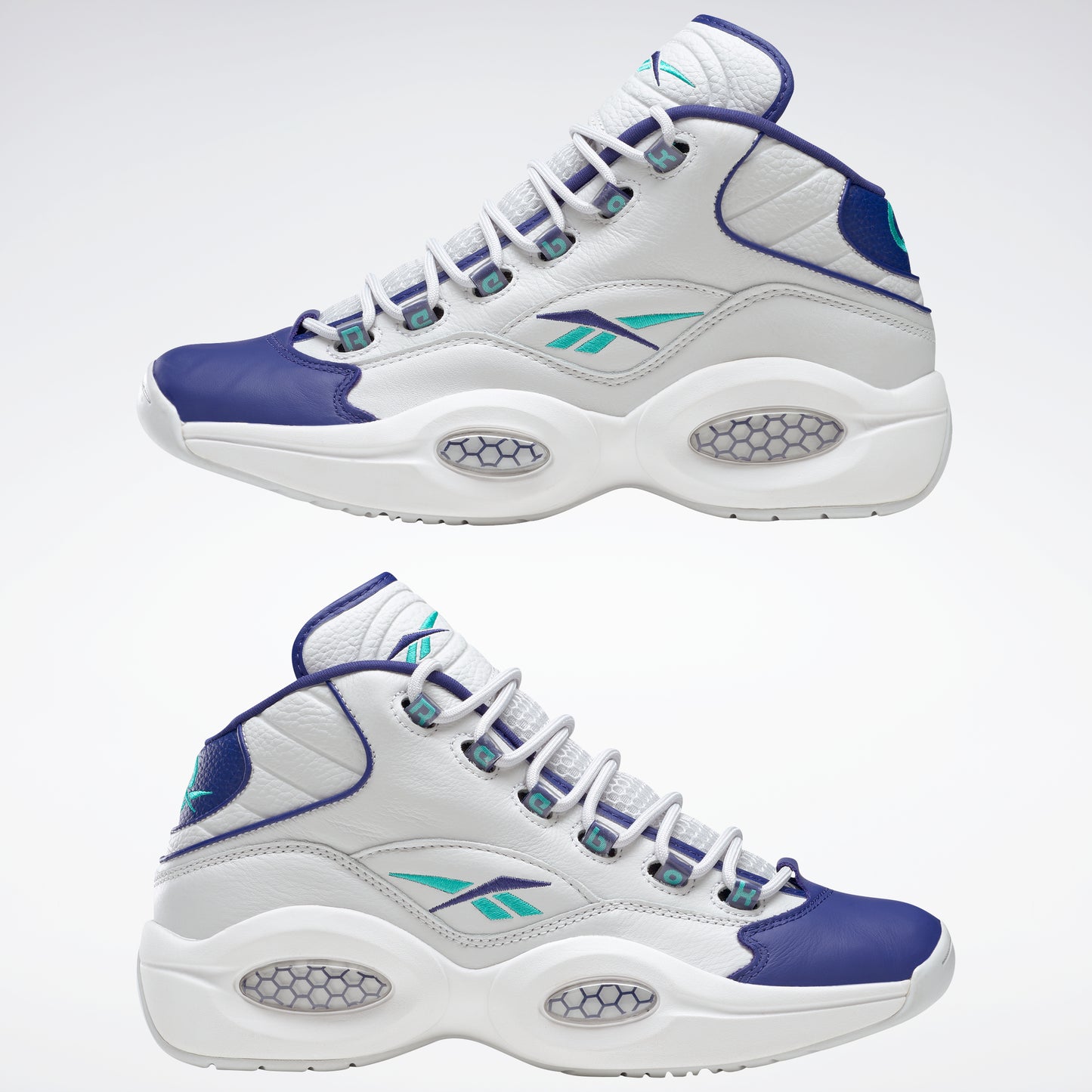 Reebok Footwear Men Question Mid Shoes Cold Grey 1/Bold Purple/Classi