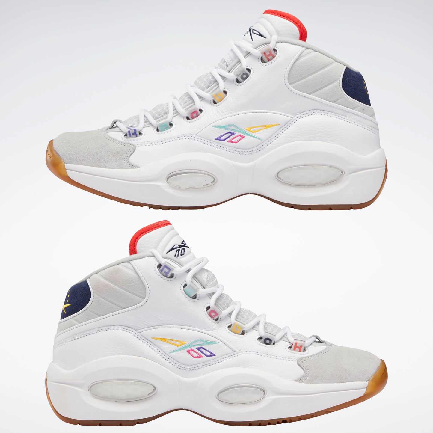 Reebok Footwear Men Question Mid Shoes Ftwwht/Vecnav/Pugry2