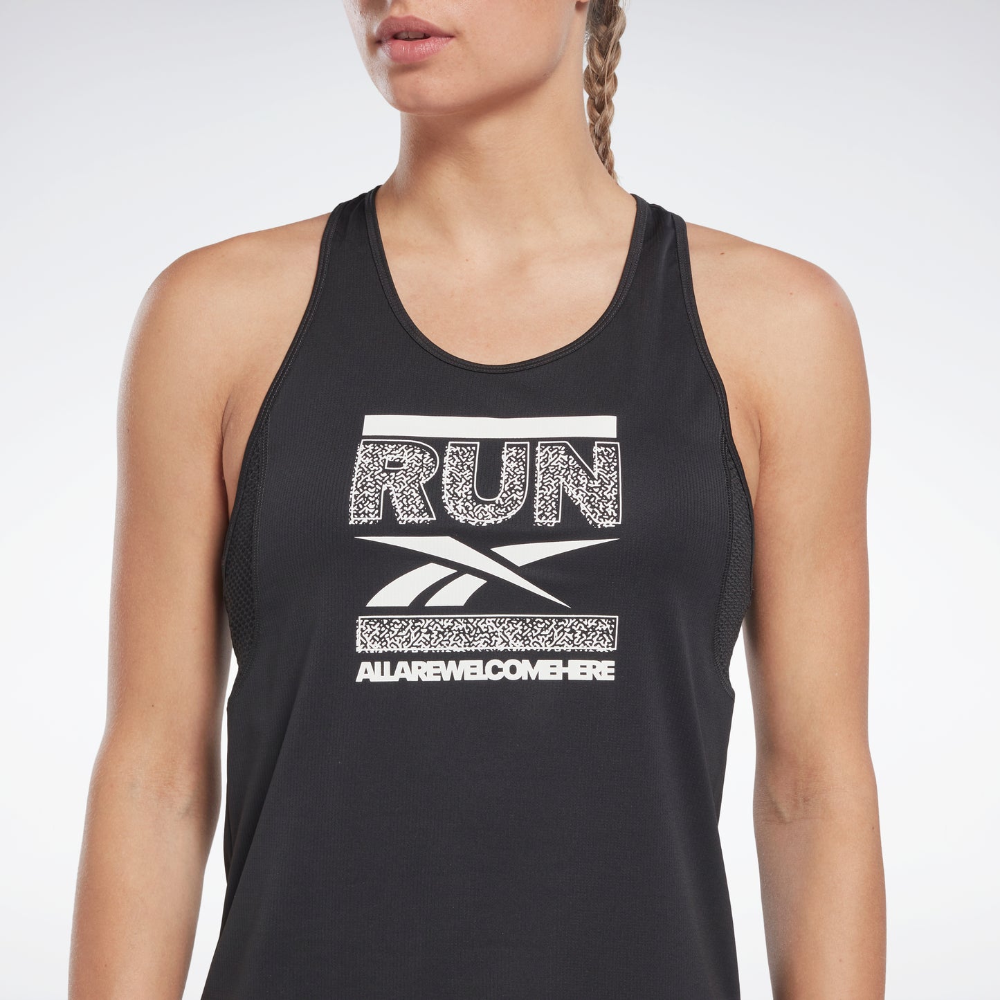 Reebok Apparel Women Running Speedwick Graphic Tank Top Nghblk