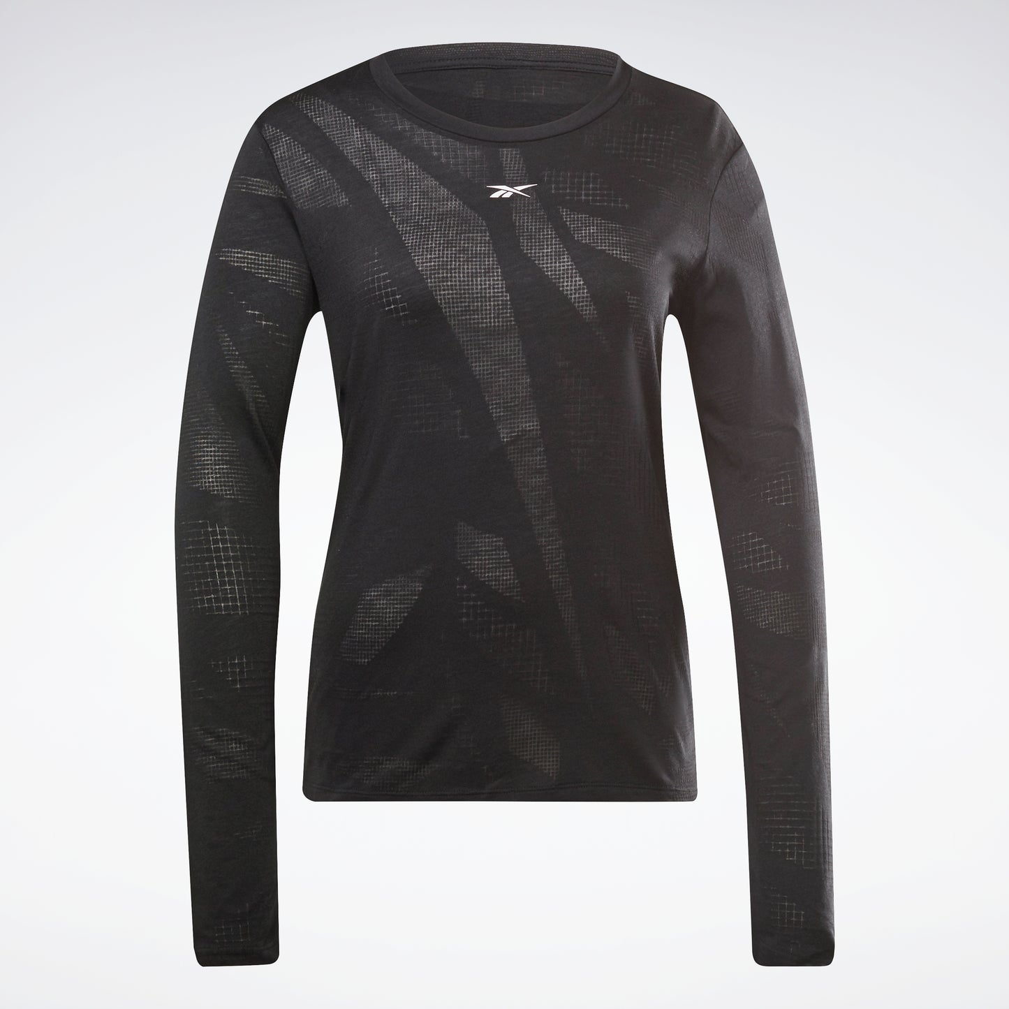Reebok Apparel Women Burnout Long-Sleeve Top Long-Sleeve Top Black