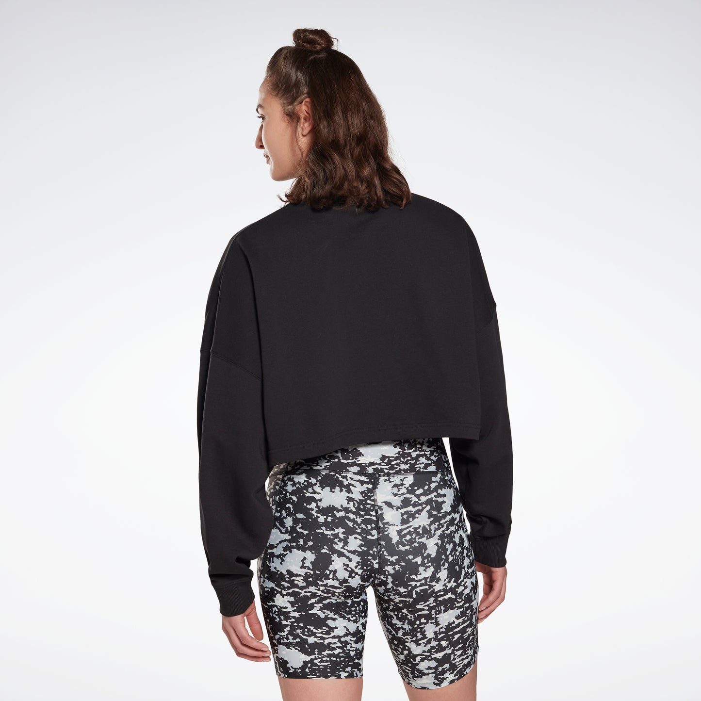 Reebok Apparel Women Studio Vector Knit Crew Sweatshirt noir