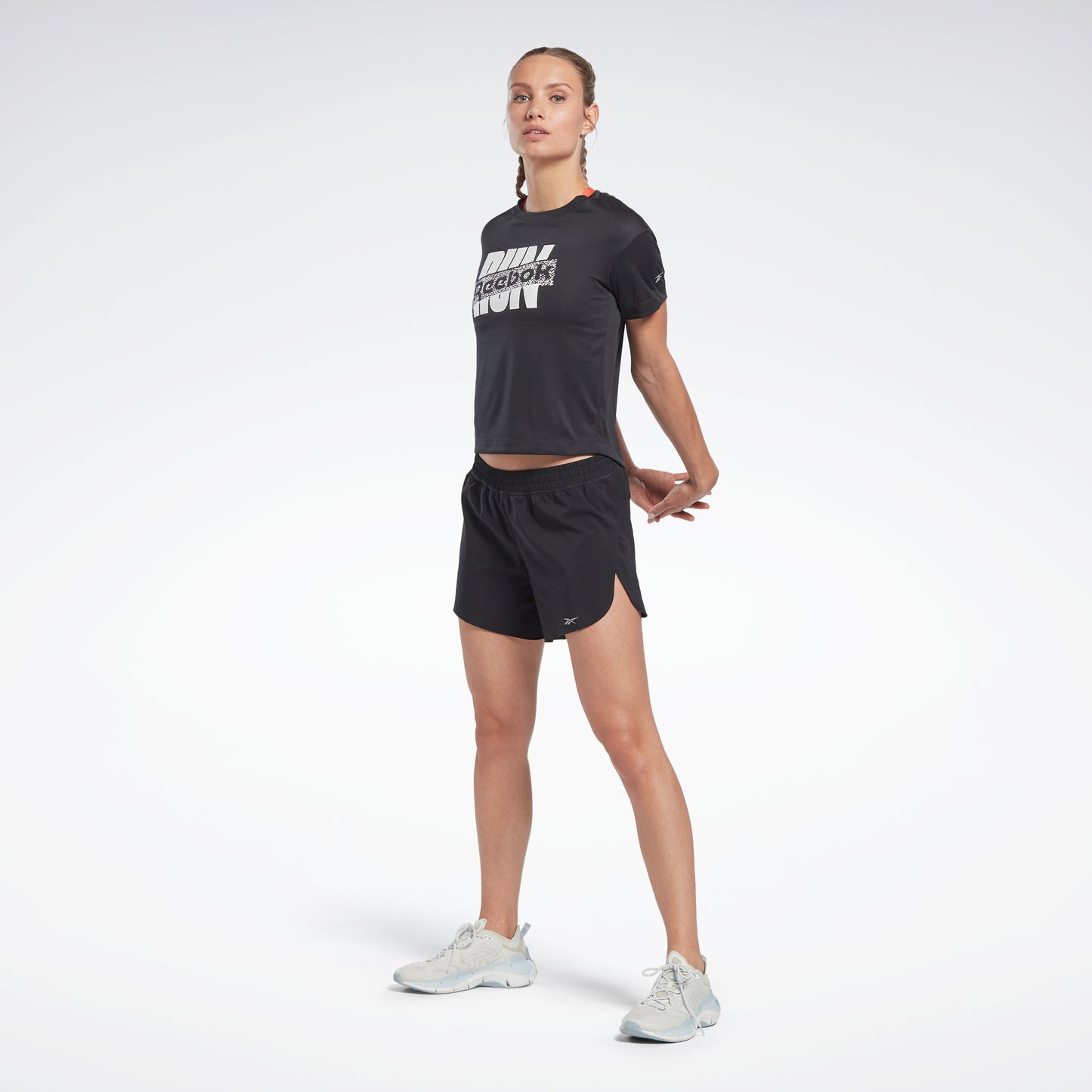 Reebok Apparel Women Running Speedwick Graphic T-Shirt Nghblk