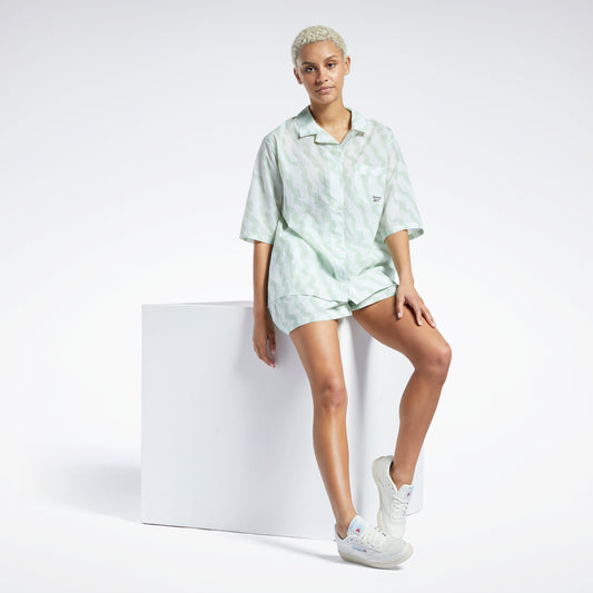 Reebok Apparel Women Classics - T-shirt à manches courtes avec imprimé Summer Waves Lgtsag