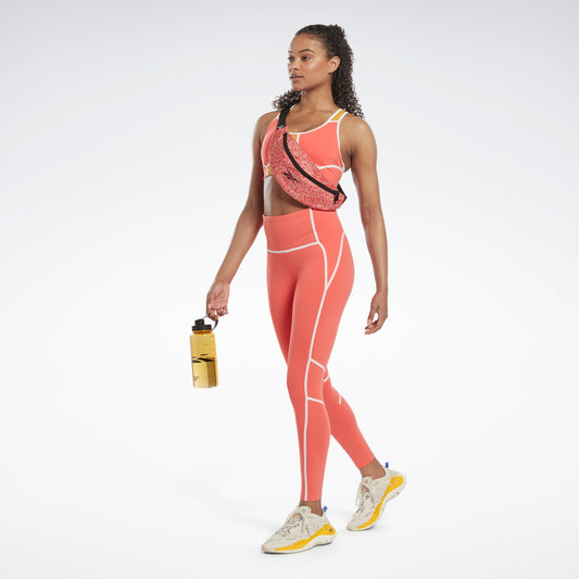 Reebok Apparel Women Lux High-Waisted Colorblock Leggings Smorfl