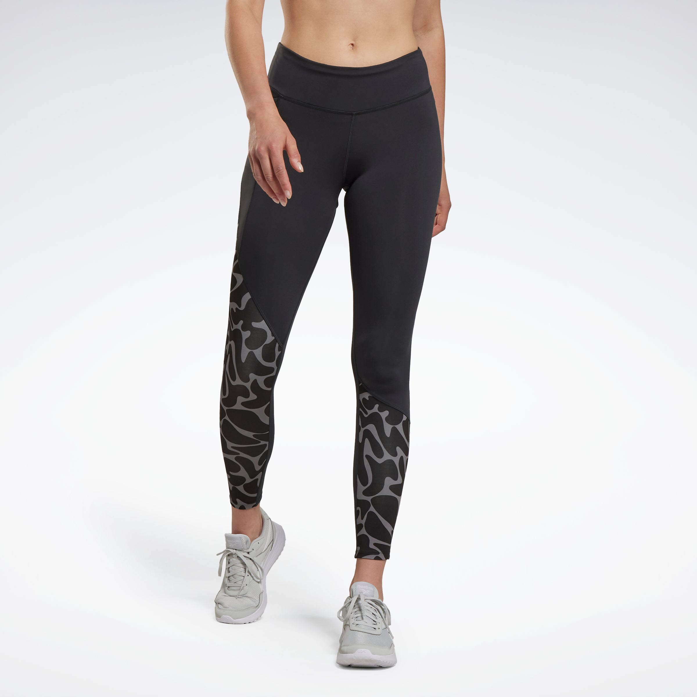 Reebok Apparel Women Workout Ready Printed Leggings Black – Reebok Canada
