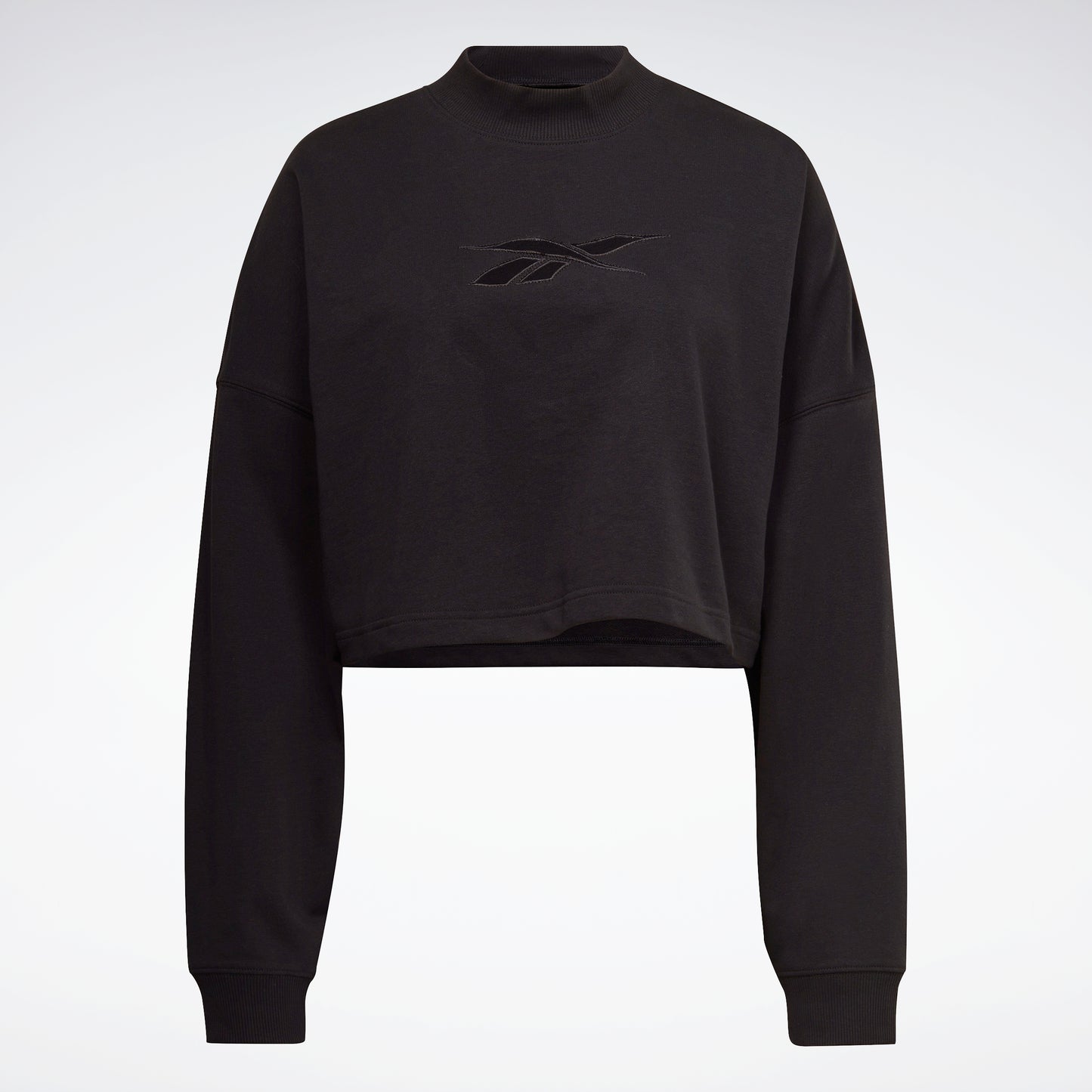 Reebok Apparel Women Studio Vector Knit Crew Sweatshirt Black