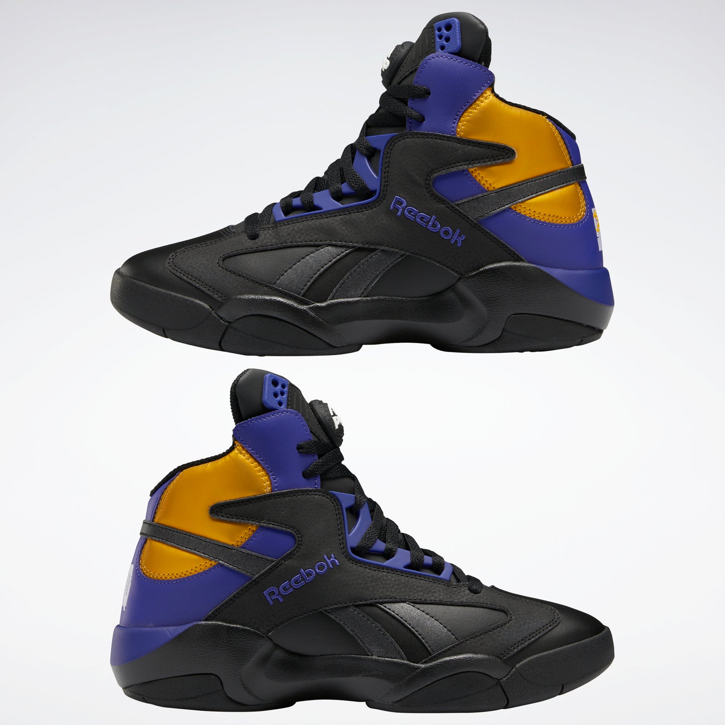 Reebok Footwear Men Shaq Attaq Shoes Cblack/Bolprp/Cogold