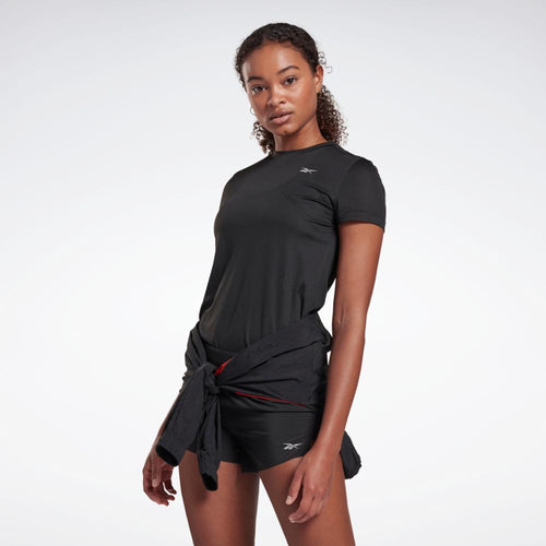 Reebok Apparel Women RE SS TEE BLACK