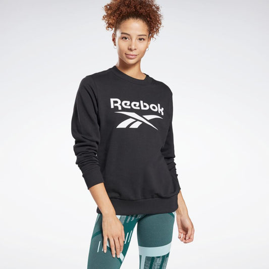 Reebok Apparel Women Reebok Identity French Terry Sweatshirt BLACK