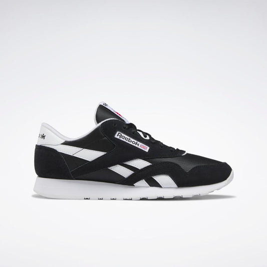 Reebok Footwear Men Classic Nylon Shoes CBLACK/FTWWHT/FTWWHT