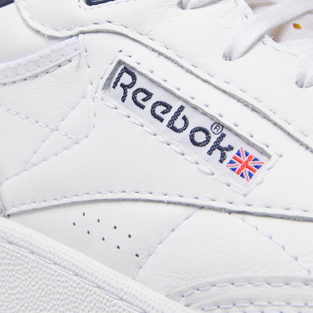Reebok Footwear Men Club C Mid II Vintage Shoes FTWWHT/VECNAV/VECRED