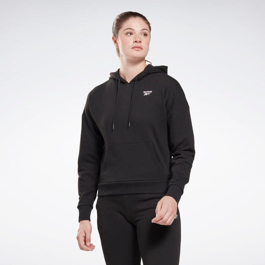 Reebok Apparel Women Reebok Identity Small Logo French Terry Hoodie BLACK