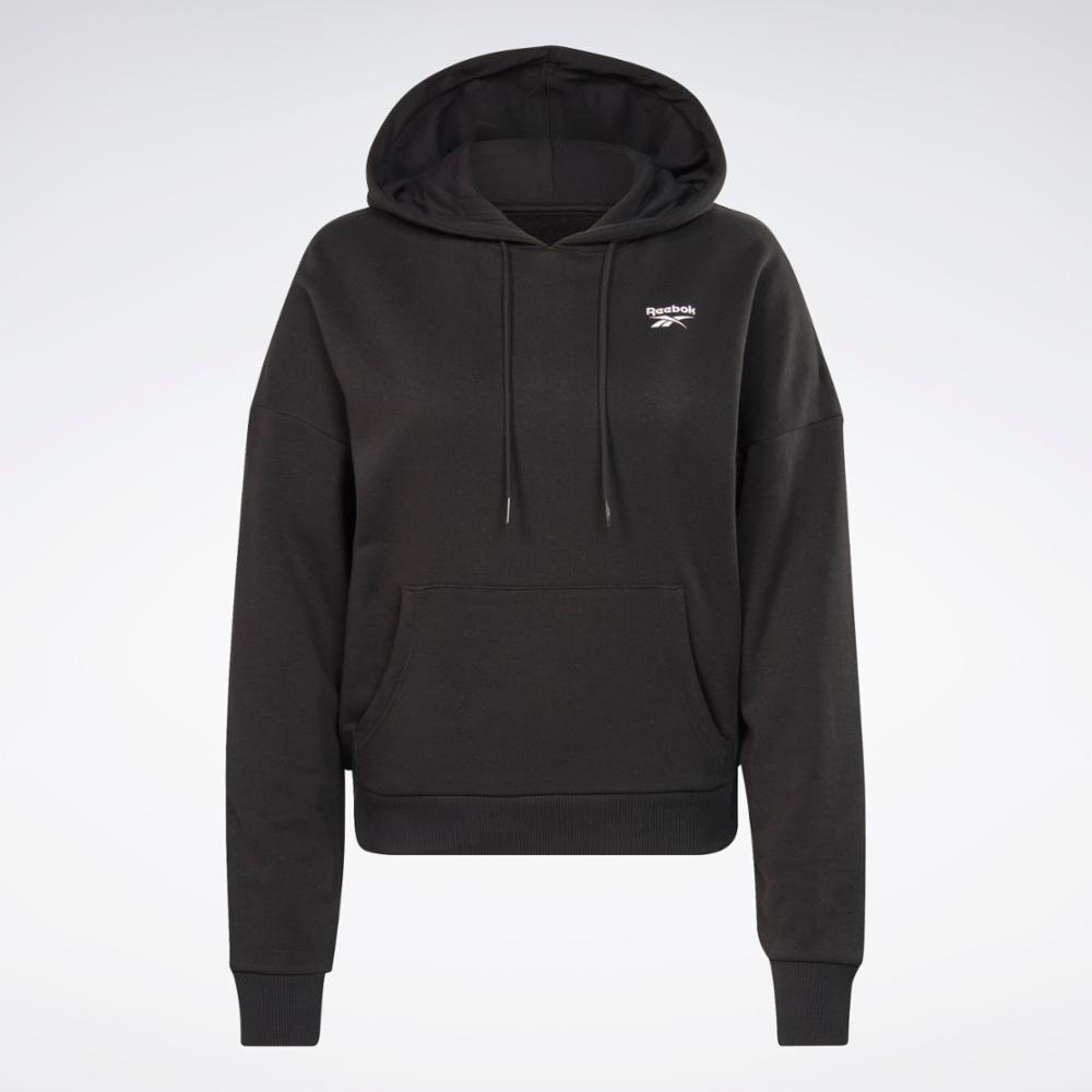 Reebok Apparel Women Reebok Identity Small Logo French Terry Hoodie BLACK