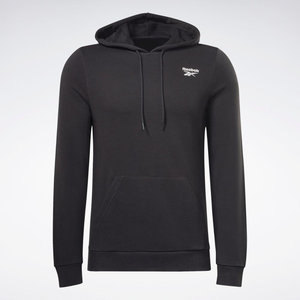Reebok Apparel Men Reebok Identity French Terry Logo Hoodie BLACK