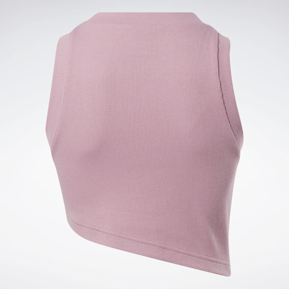 Reebok Apparel Women Classics Cropped Ribbed Tank Top INFLIL