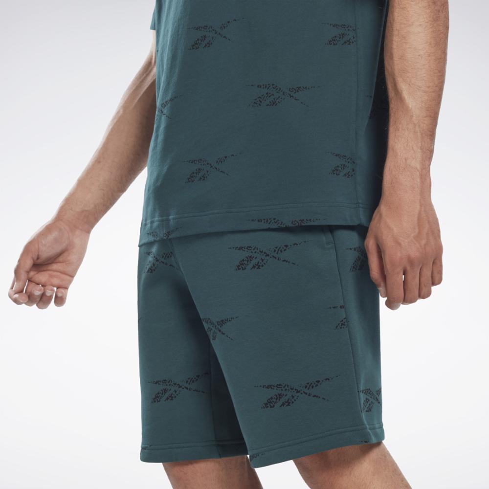 Reebok Apparel Men Reebok Identity Vector Fleece Shorts FORGRN