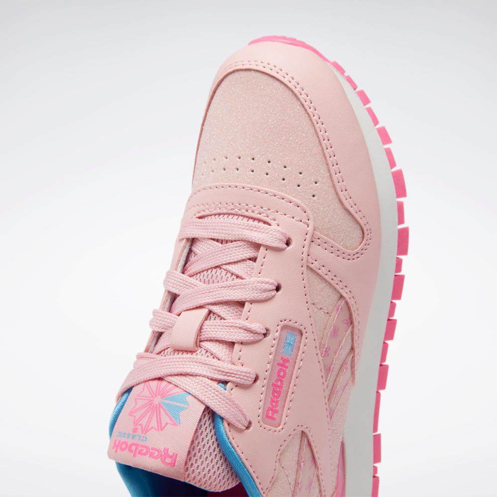 Reebok Footwear Kids Classic Leather Step 'n' Flash - Preschool PNKGLW/PNKGLW/ATOPNK