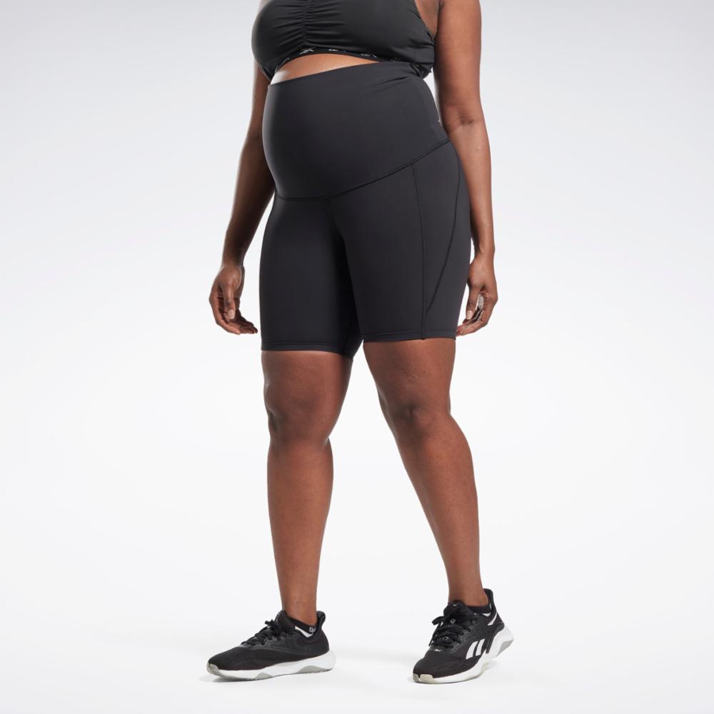 Black Maternity Cotton Shorts for Bike, Gym or Yoga – Angel