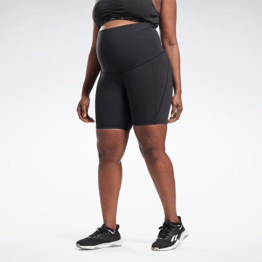 Reebok Apparel Women Lux Maternity Bike Shorts (Plus Size) BLACK