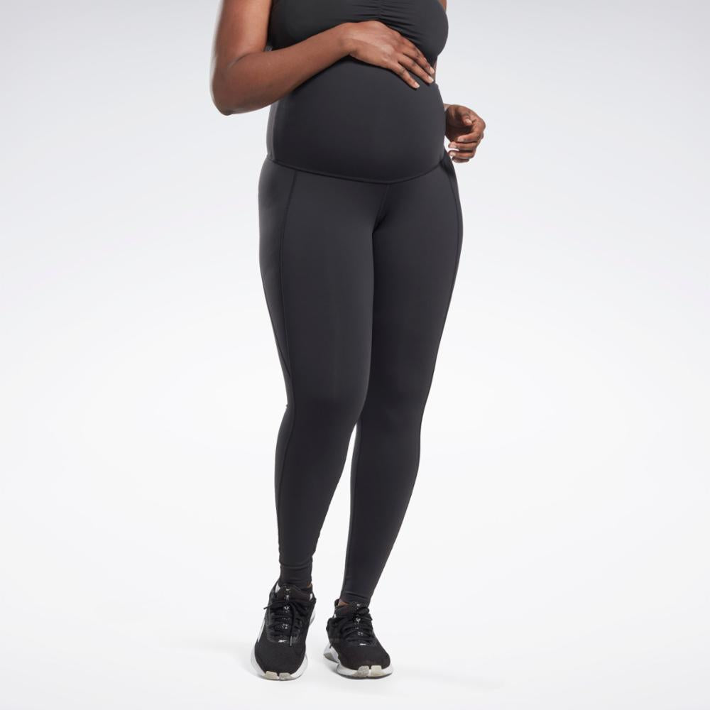 Plus-size Mama Maternity Faux Leather Leggings In Very Black