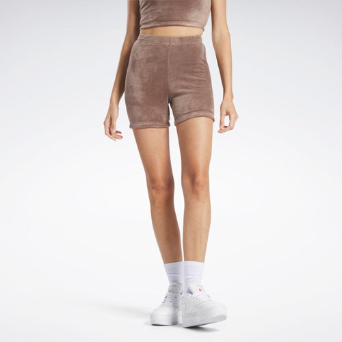 Reebok Apparel Women Reebok Classics Plush Shorts TAUPE