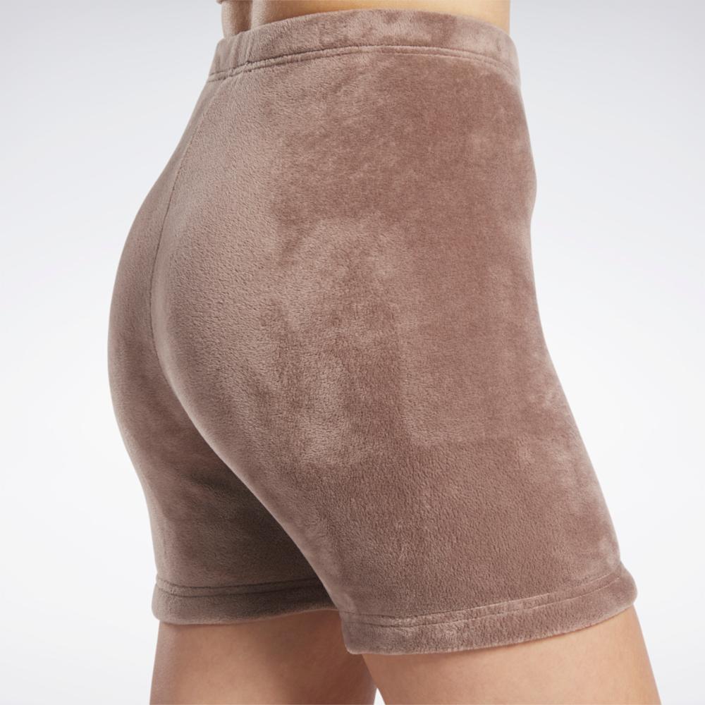 Reebok Apparel Women Reebok Classics Plush Shorts TAUPE