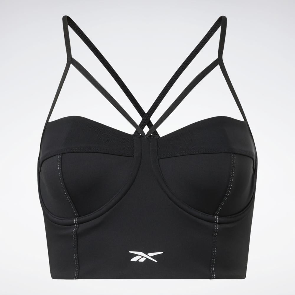 Reebok Apparel Women Cardi B Bralette BLACK/WHITE