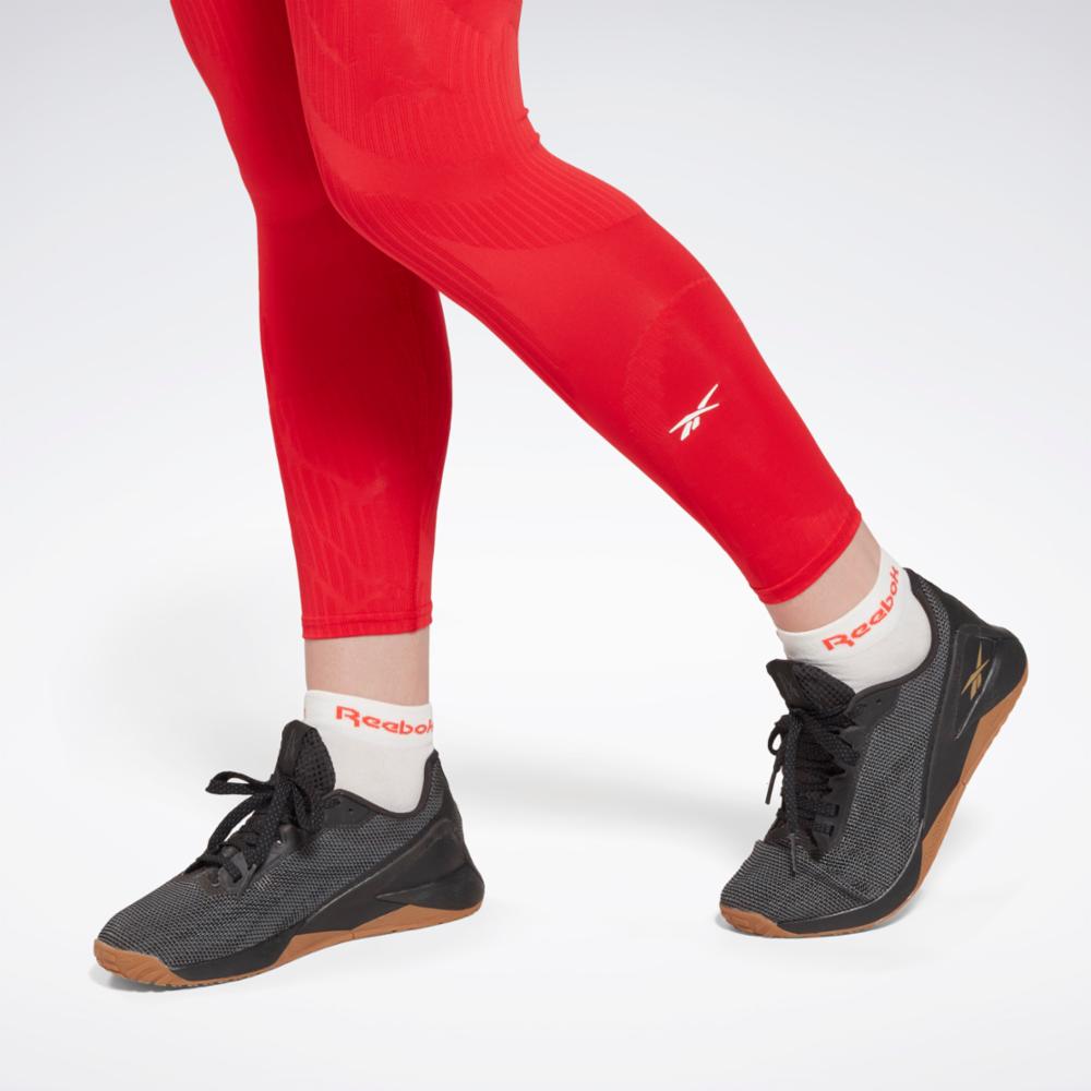 Reebok Apparel Women Seamless Train High-Rise Tights VECRED
