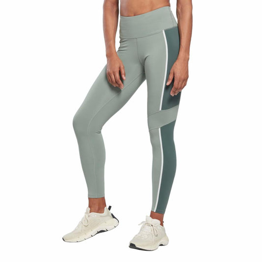 Reebok Apparel Women Lux High-Waisted Colorblock Leggings HARGRN