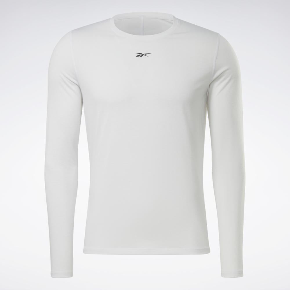 Reebok Apparel Men Training Supremium Long-Sleeve Top WHITE