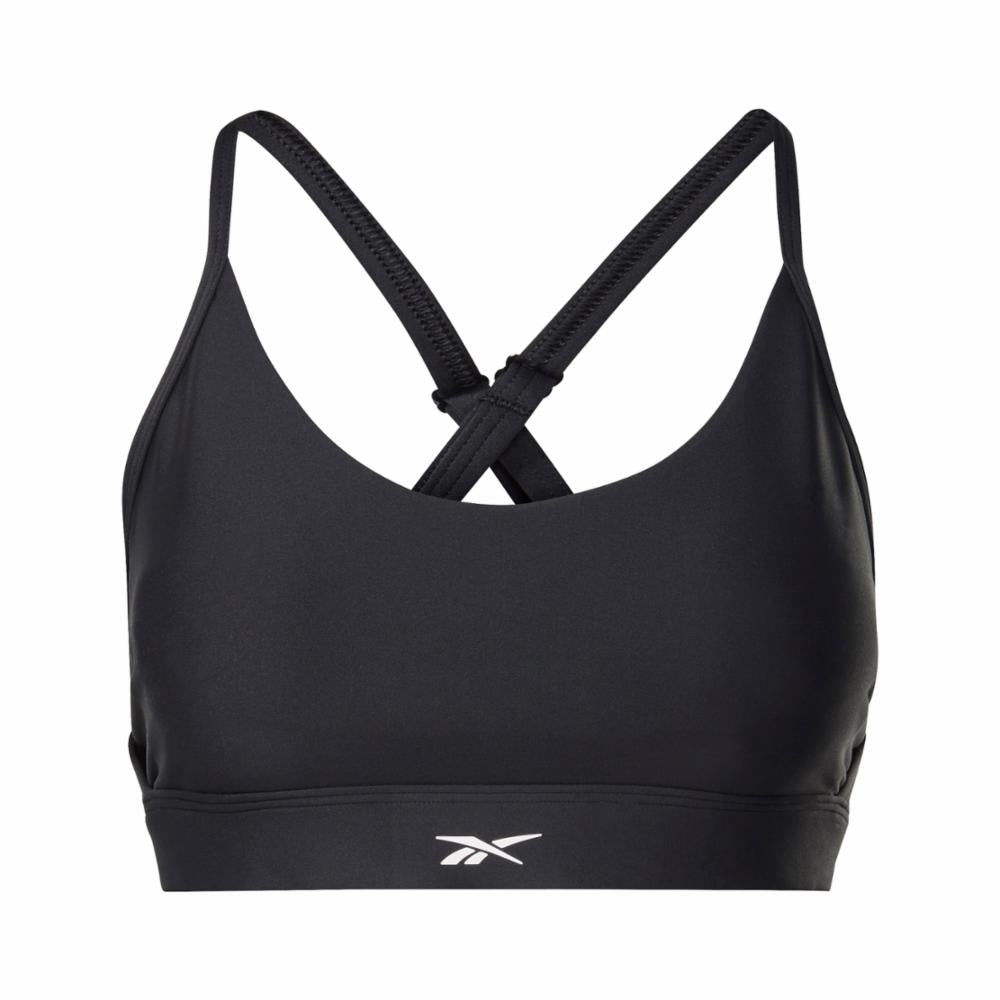 Reebok Apparel Women Reebok Lux Strappy Sports Bra BLACK