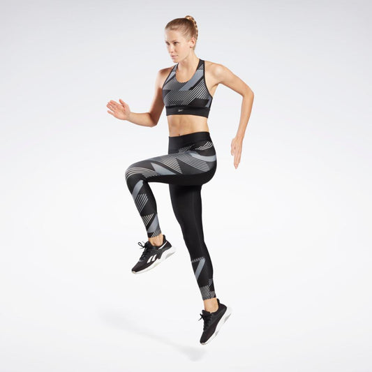 Reebok Apparel Women Running Printed Sports Bra NGHBLK