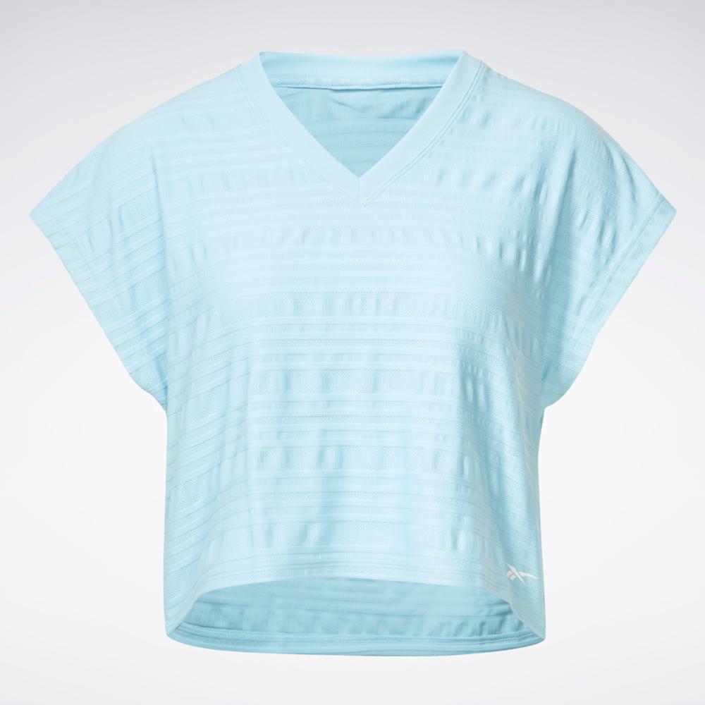 Reebok Apparel Women Perforated T-Shirt BLUPEA