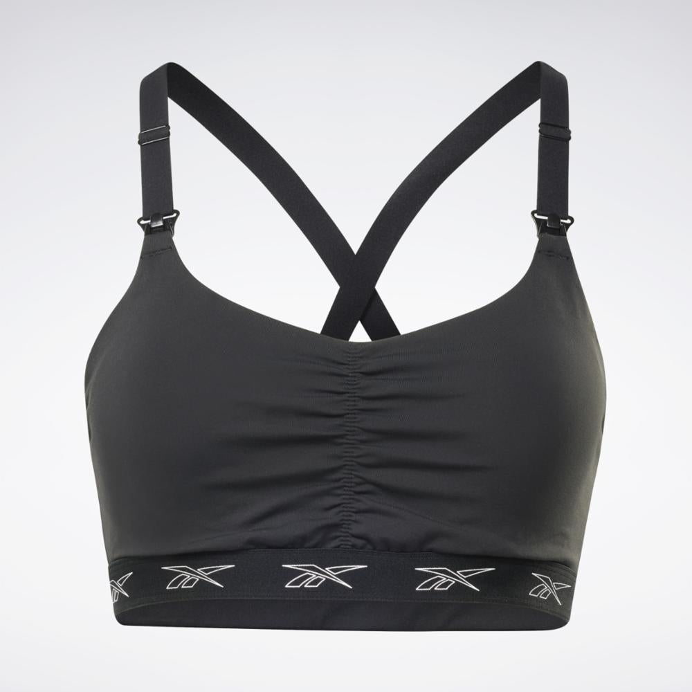 Reebok Apparel Women Nursing Sports Bra BLACK/WHITE