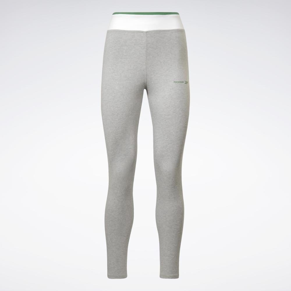 Reebok Apparel Women Reebok Identity Cotton Leggings MGREYH