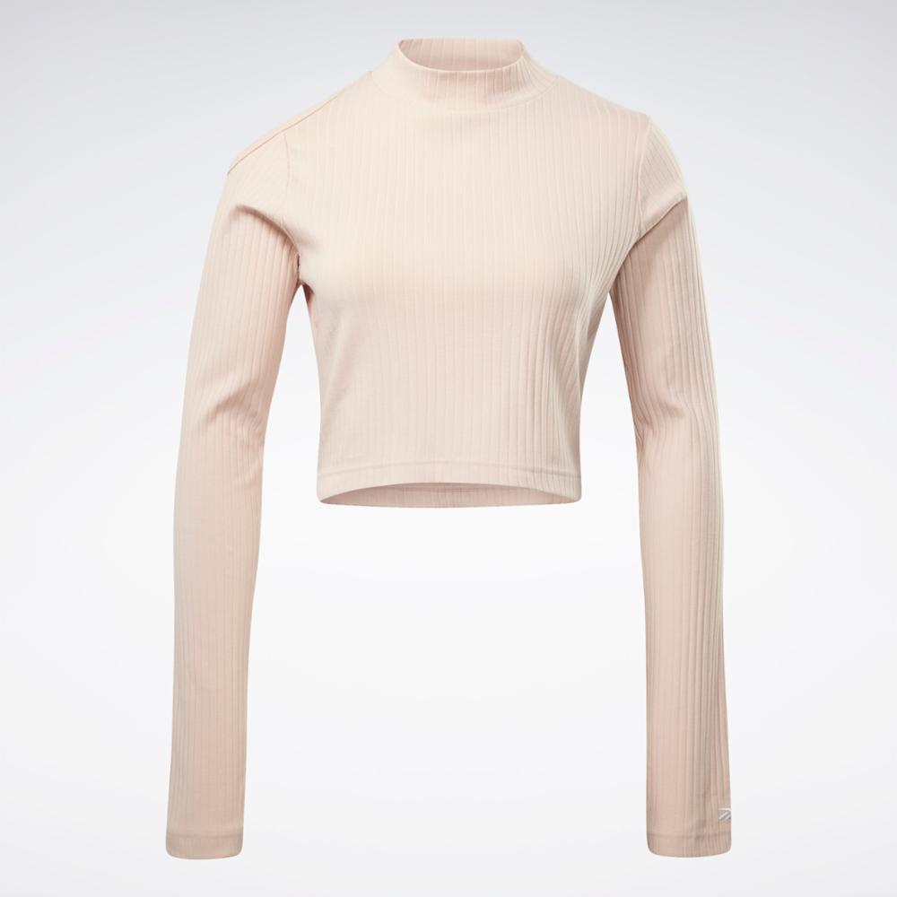 Reebok Apparel Women Yoga Cotton Rib Long-Sleeve Top SOFECR