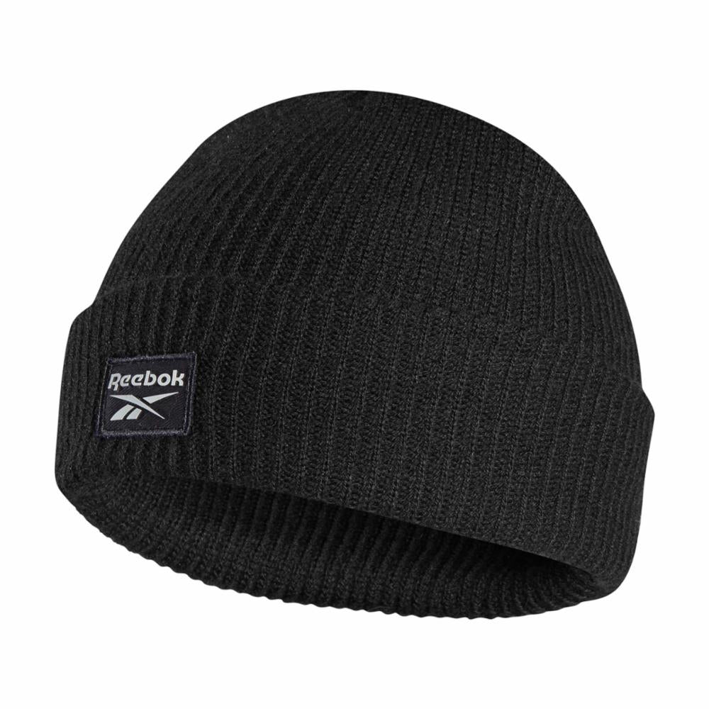 Reebok Apparel Men Knit Thick Cuffed Beanie BLACK