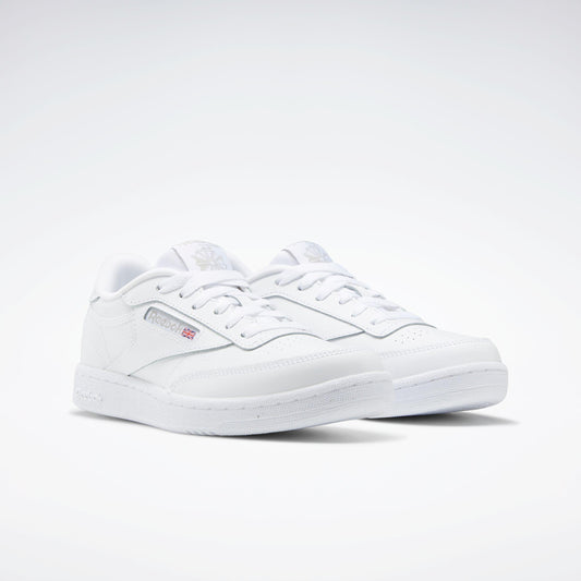 Reebok Footwear Kids Club C Shoes - Grade School WHITE/SHEER GREY-INT