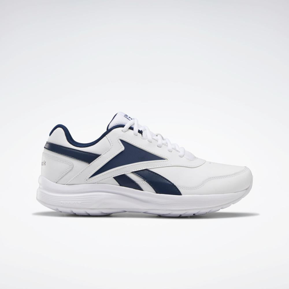 Reebok Footwear Men Walk Ultra 7 DMX MAX Extra-Wide Men's Shoes WHT/COLLEGIATE NAVY/COLLEGIATE