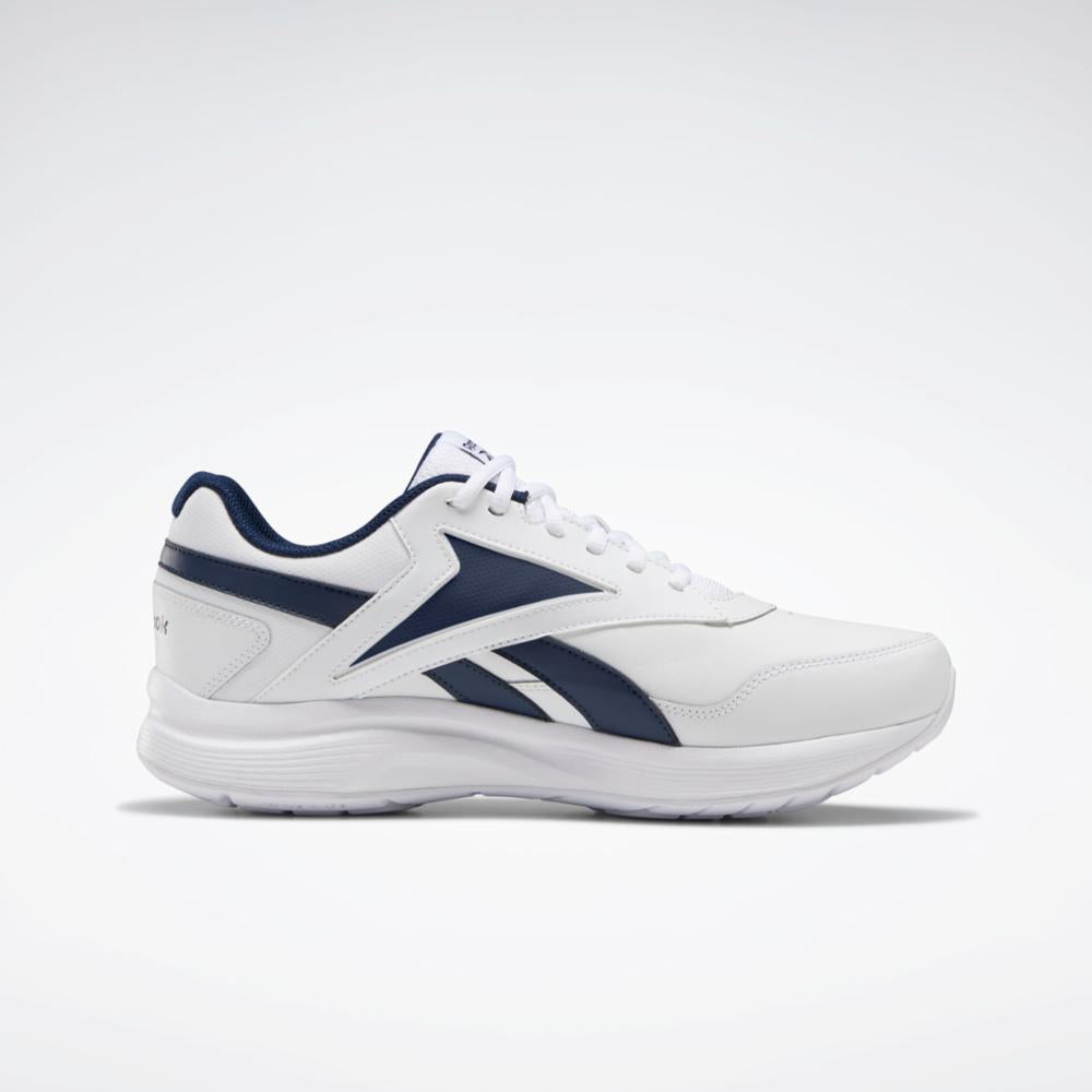 Reebok Footwear Men Walk Ultra 7 DMX MAX Extra-Wide Men's Shoes WHT/COLLEGIATE NAVY/COLLEGIATE