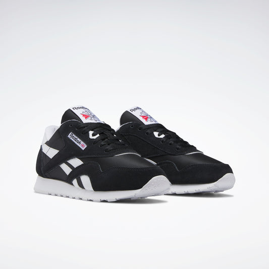 REEBOK FOOTWEAR WOMEN CL NYLON WOMEN CORE BLK/FTWR WHT/FTWR WHT
