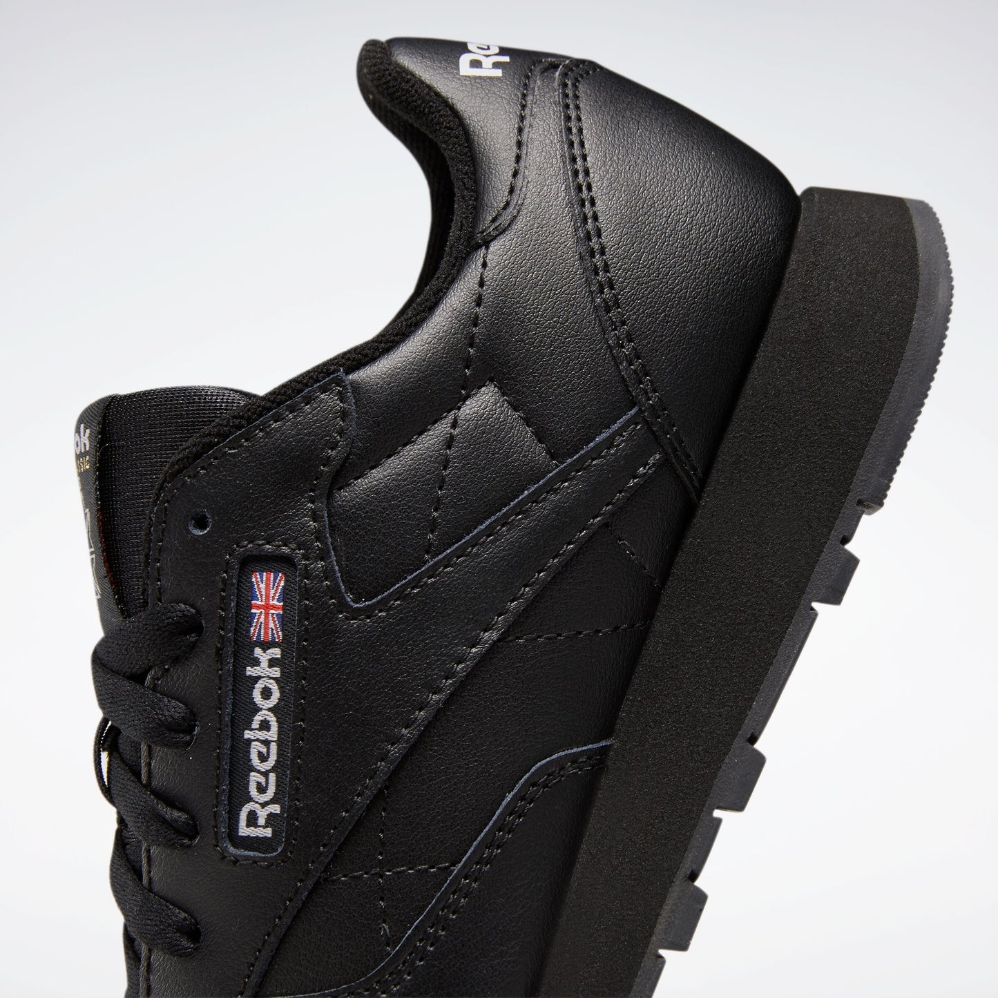 REEBOK FOOTWEAR KIDS Classic Leather Shoes - Grade School CBLACK/CBLACK/CBLACK