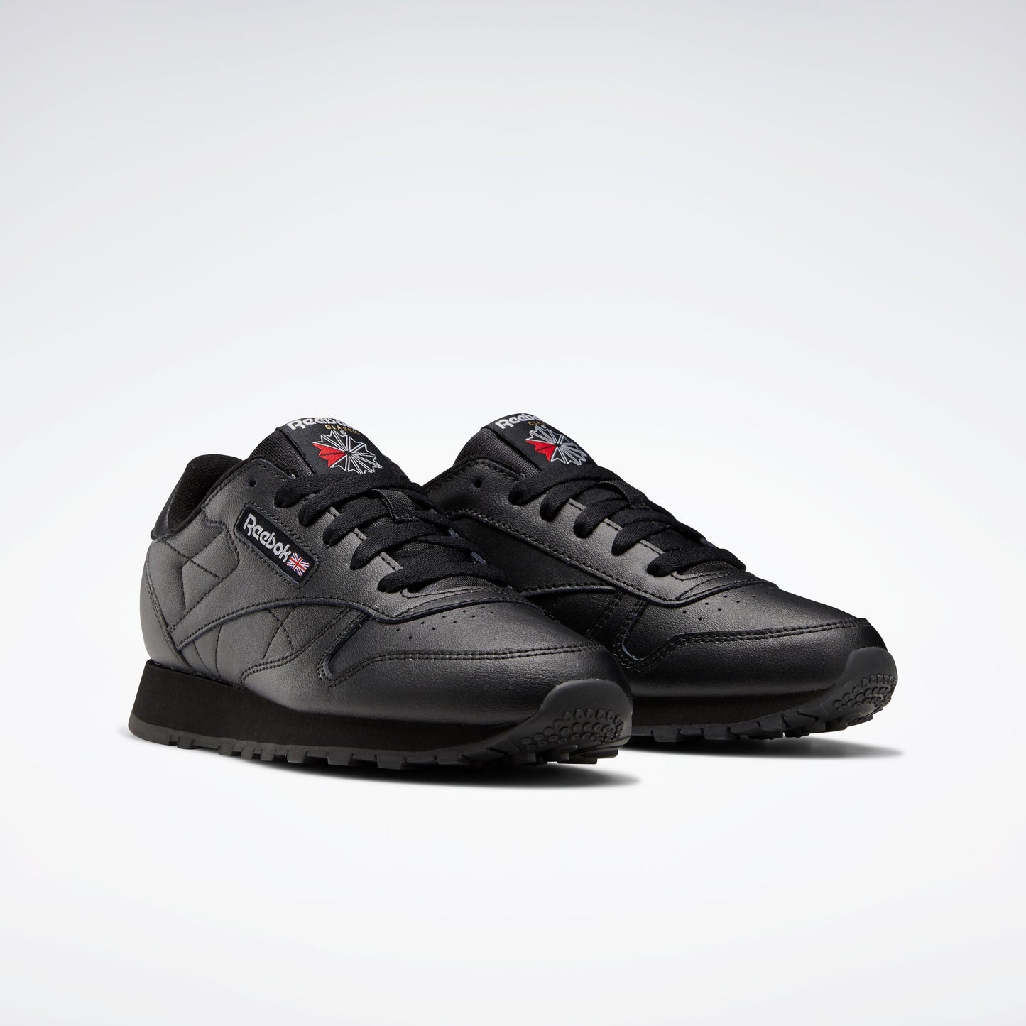 REEBOK FOOTWEAR KIDS Classic Leather Shoes - Grade School CBLACK/CBLACK/CBLACK
